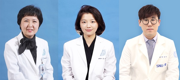 좌측부터 분당서울대병원 마취통증의학과 한성희, 유정희, 박진우 교수