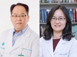 (왼쪽부터)울산의대 의생명과학교실 신동명교수, 서울아산병원 병리과 조영미 교수