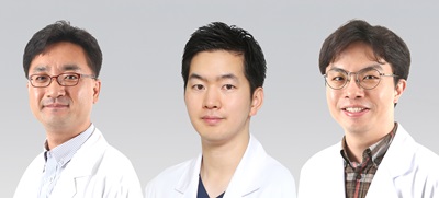 좌측부터 심혈관센터 나진오, 강동오 교수, 뇌신경센터 김치경 교수