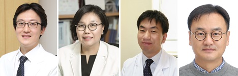 좌측부터 중앙대병원 감염내과 김민철·정진원·최성호 교수, 고려대의대 미생물학교실 박만성 교수