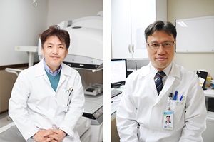 왼쪽부터 인천성모병원 핵의학과 정용안 교수, 신경과 송인욱 교수