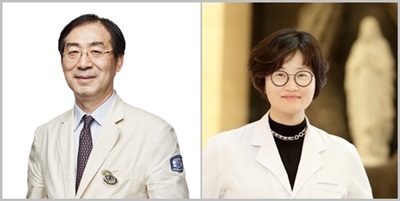 좌측부터 서울성모병원 류마티스내과 박성환 교수, 의과대학 조미라 교수