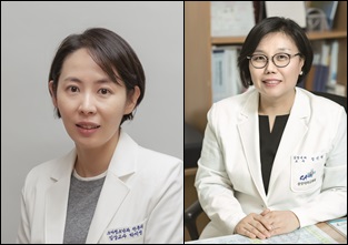 좌측부터 중앙대학교병원 소아청소년과 박지영 교수, 감염내과 정진원 교수