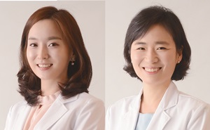 왼쪽부터 진은효 교수, 송지현 교수