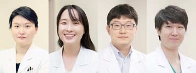 왼쪽부터 서울아산병원 내분비외과 성태연, 이유미, 김원웅, 조재원 교수