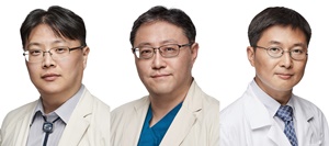왼쪽부터 서울성모병원 신장내과 정병하 교수, 혈관·이식외과 박순철 교수, 소아청소년과 이재욱 교수