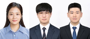 왼쪽부터 고대안산병원 김채리 교수, 고려대 의학과 4학년 강현우, 안우진
