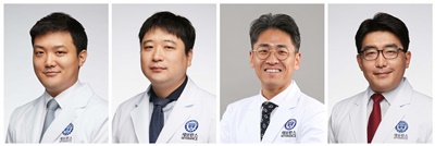 왼쪽부터) 연세대학교 의과대학 용인세브란스병원 심장내과 이오현, 노지웅, 김용철, 조덕규 교수